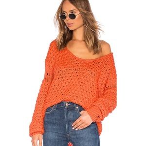 Free People Crashing Waves Oversized Pullover Sweater Chunky Wool Knit Small
